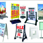 collage of sidewalk signs or a-frame signs