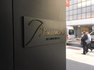 Fancy backlit letter Sign "Baccarat"